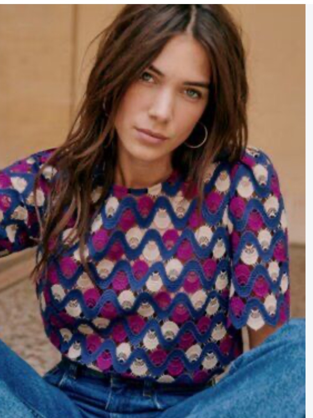 Sezane Lilo Blouse Size 42 / US 10